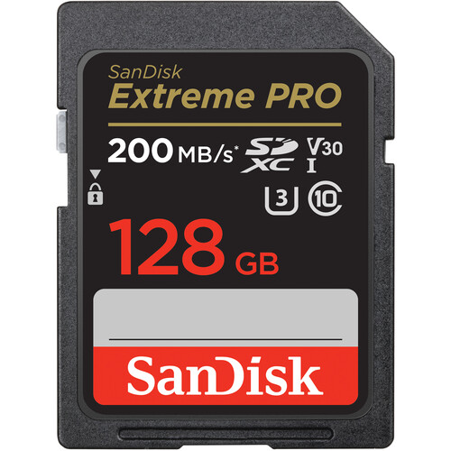 SanDisk SDXC 128GB Extreme Pro 200MB/s UHS-I Class10 U3 V30 - 1